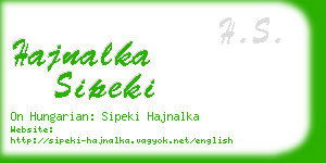 hajnalka sipeki business card